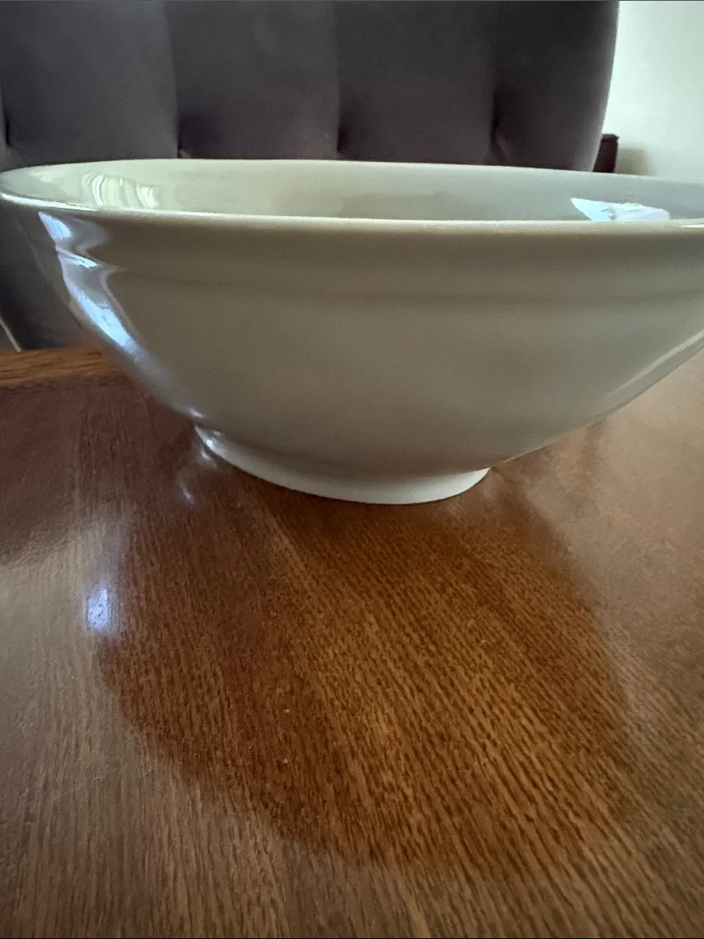 NWT Pottery Barn Cambria Oval Handcrafted Serving Bowl, Gray (retired color)